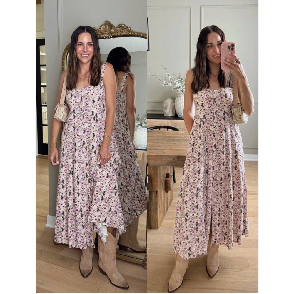 Z SUPPLY x EVEREVE NWT Angel Eyes Toile Floral Print Midi Dress // XS - Picture 14 of 16